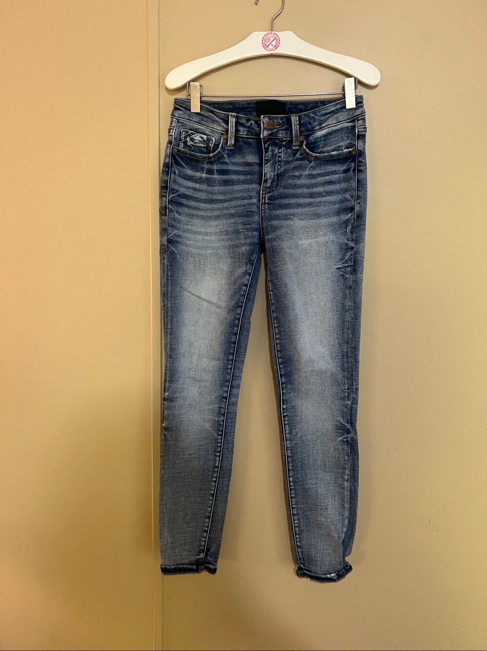 Buckle Black Skinny Blue Jeans Woman’s Size 25x30